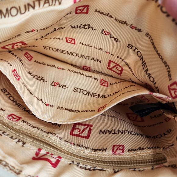 Stone Mountain Women's Crossbody Clutch Shoulder Linen Color Block Bag - Picture 7 of 14